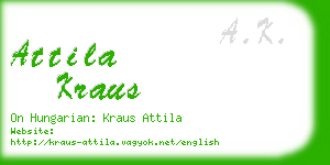 attila kraus business card